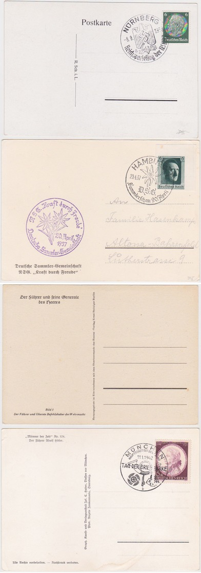 GERMANY 1938/43 HITLER PICT.PC (8) - Autres & Non Classés