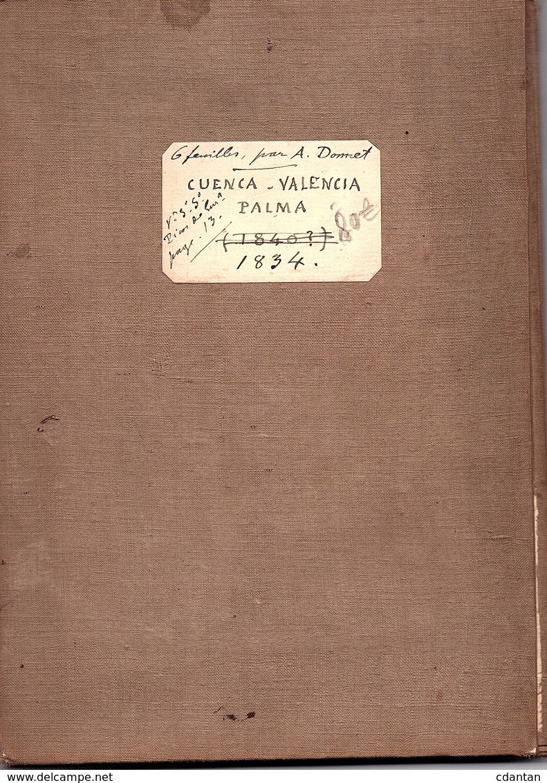 ESPAGNE - CUENCA , VALENCIA , ISLAS BALEARES - ( 1834 ) - RARE. - Cartes Géographiques