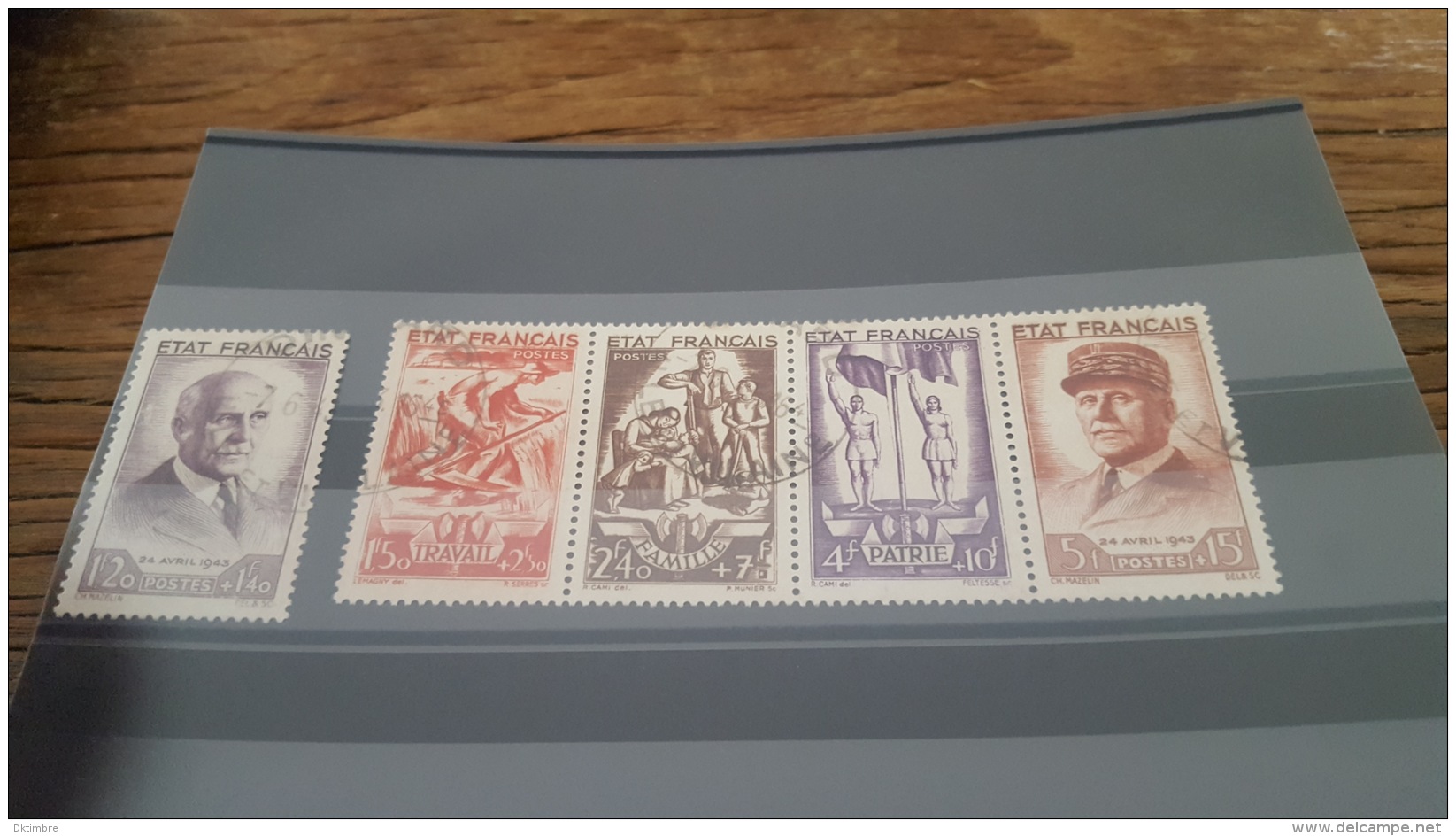 LOT 418227 TIMBRE DE FRANCE OBLITERE N°576 A 580 - Used Stamps