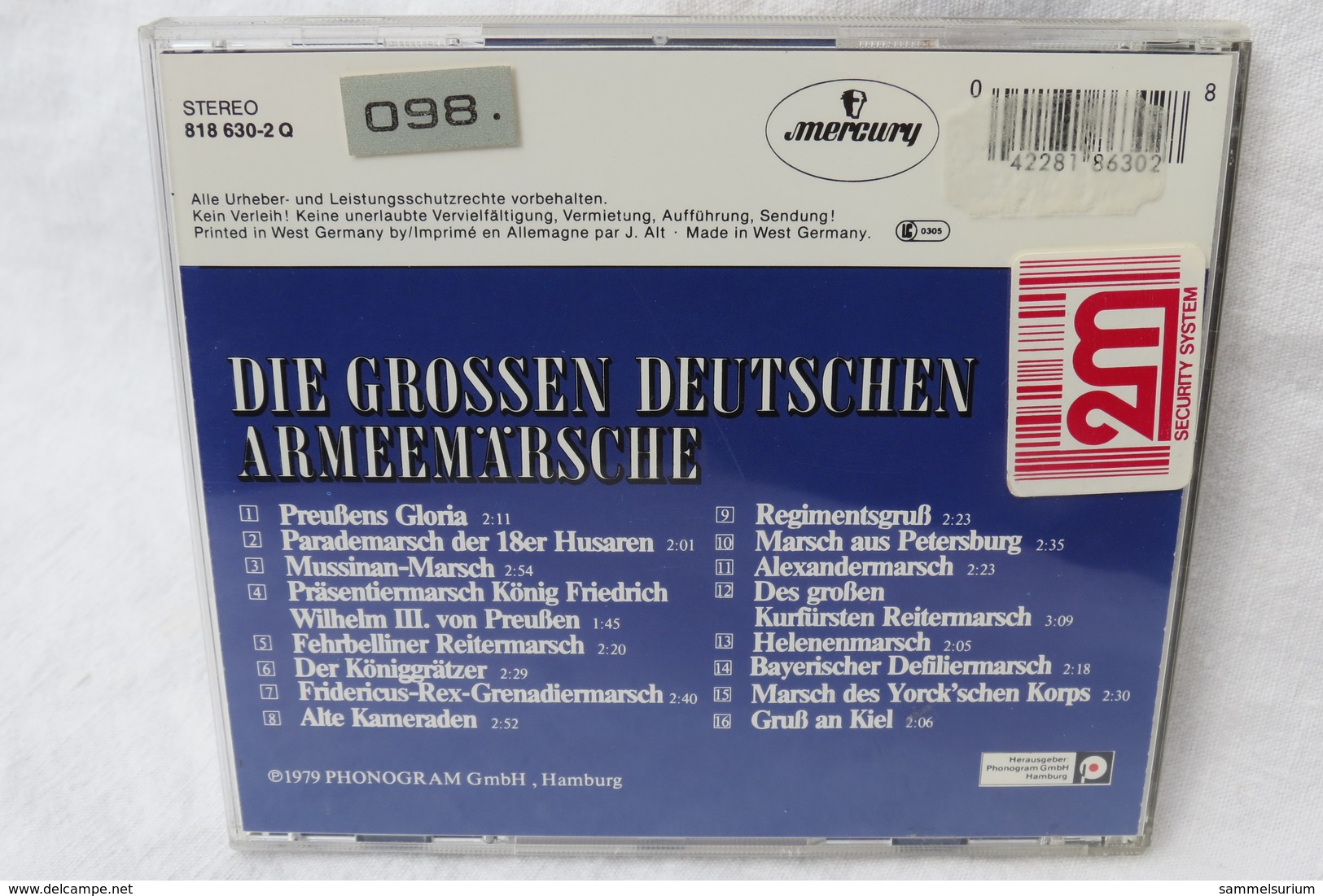 CD "Die Großen Deutschen Armeemärsche" Heeresmusikkorps 6 - Sonstige - Deutsche Musik