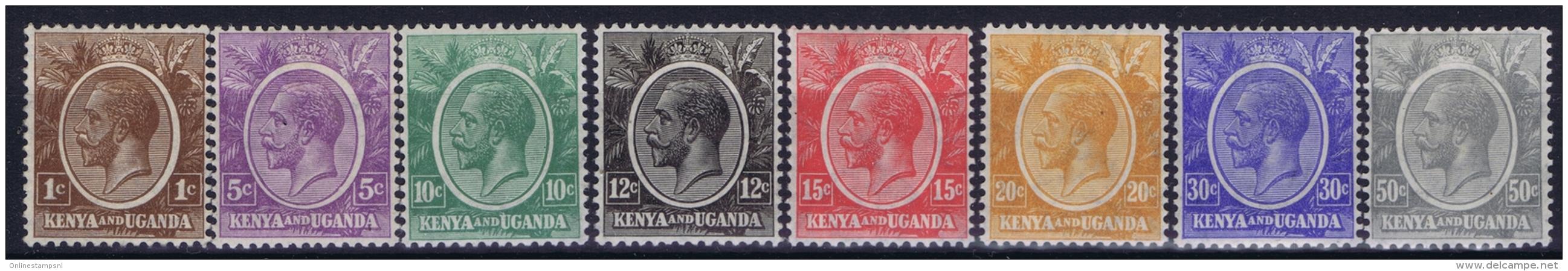 Kenya &amp; Uganda Mi Nr 1 - 17 + 22-23, SG Between 76 - 95 MH/* Flz/ Charniere 1922 - Kenya & Uganda