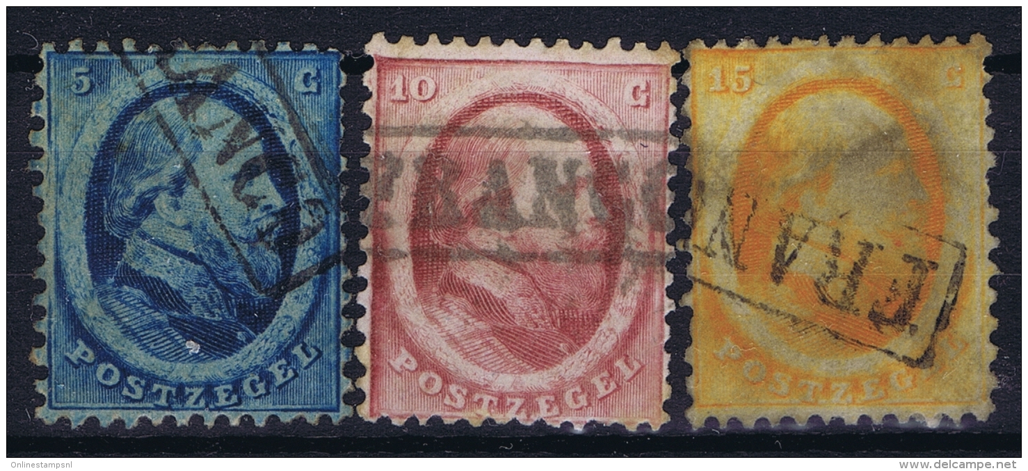 Netherlands: NVPH 4  - 6 Obl./Gestempelt/used  1864  B Choice - Used Stamps