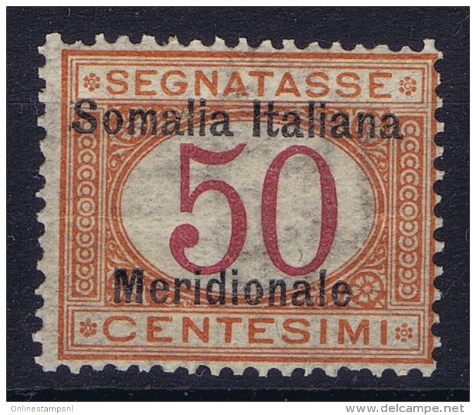 Italy Somalia Segnatasse  Sa 6 , Mi 6 MH/* Flz/ Charniere - Somalia (AFIS)