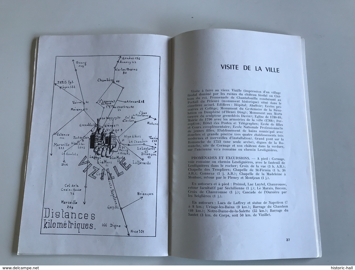 VIZILLE Sa Situation Geographique, Son Histoire, Son Chateau - 1954 - Géographie