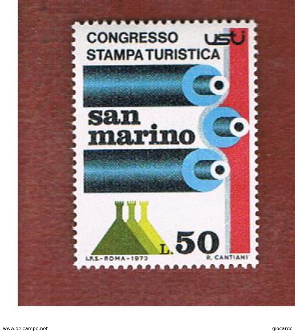 SAN MARINO - UNIF. 881  - 1973 CONGRESSO STAMPA TURISTICA   -    MINT** - Nuovi