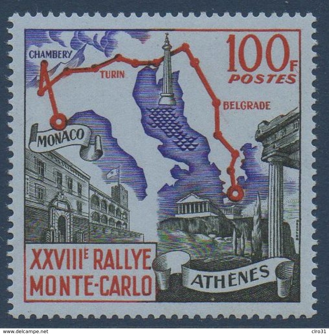 MON 1959  Rallye De Monte-Carlo  N°YT 510  ** MNH - Nuevos