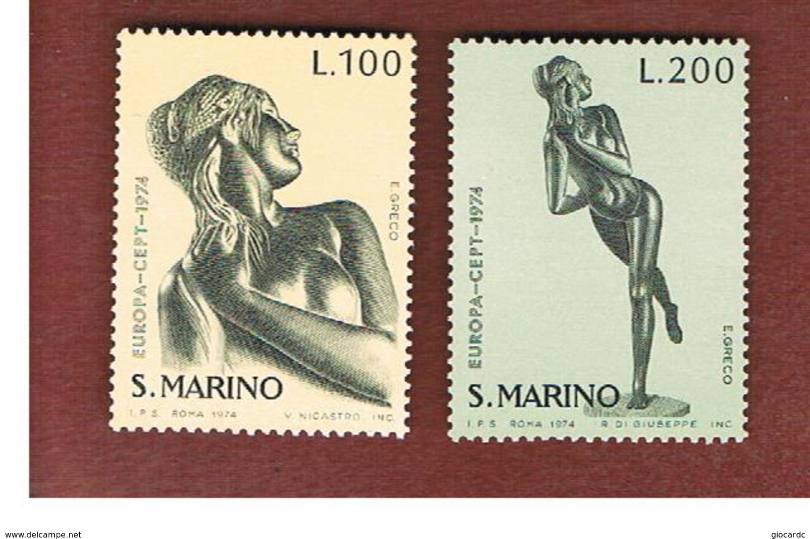 SAN MARINO - UNIF. 918.919  - 1974 EUROPA: SERIE COMPLETA DI 2 -    MINT** - Nuovi