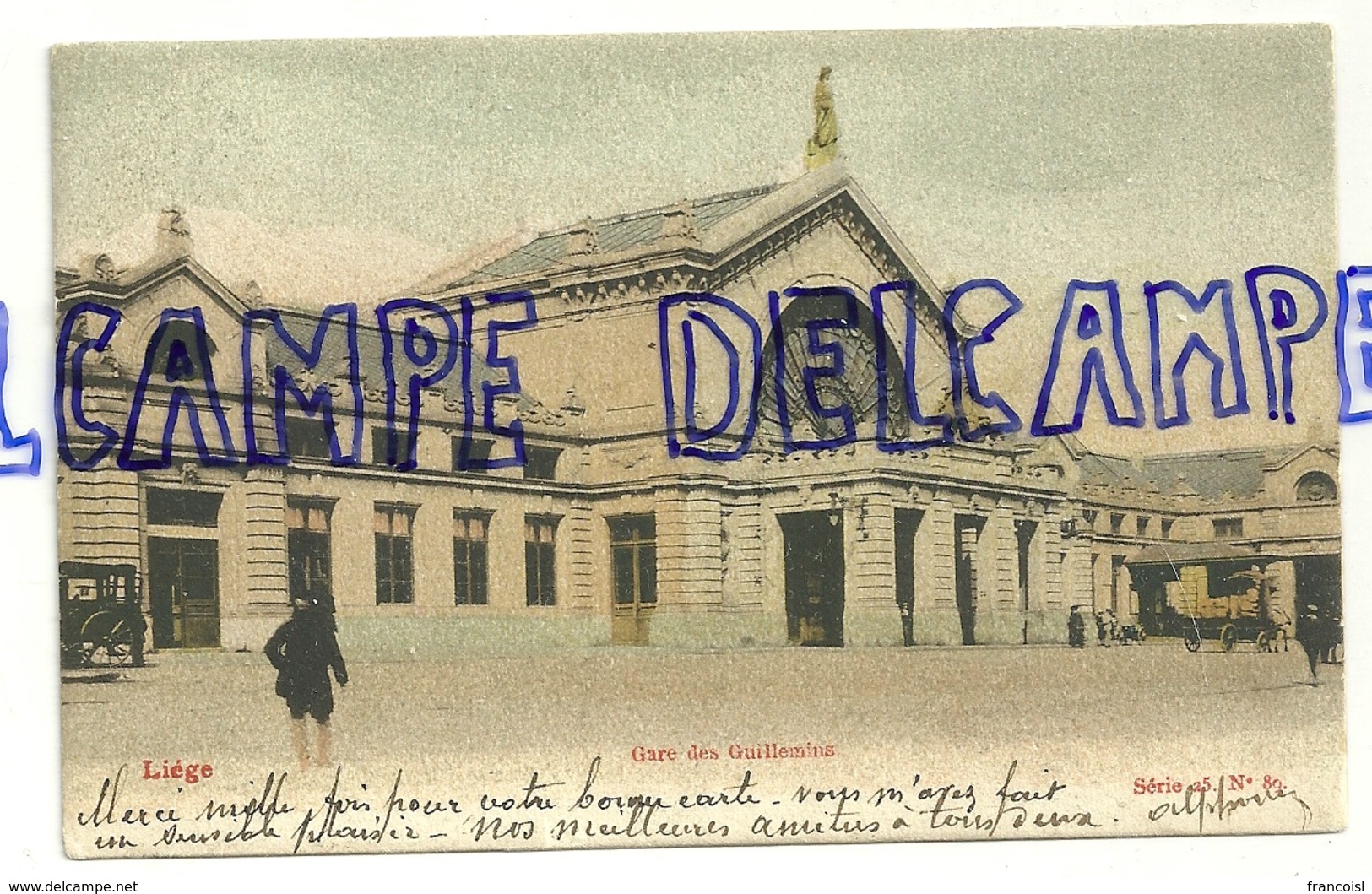 Liège. Gare Des Guillemins. 1901. Carte Animée. Série A5 N° 80 - Amay