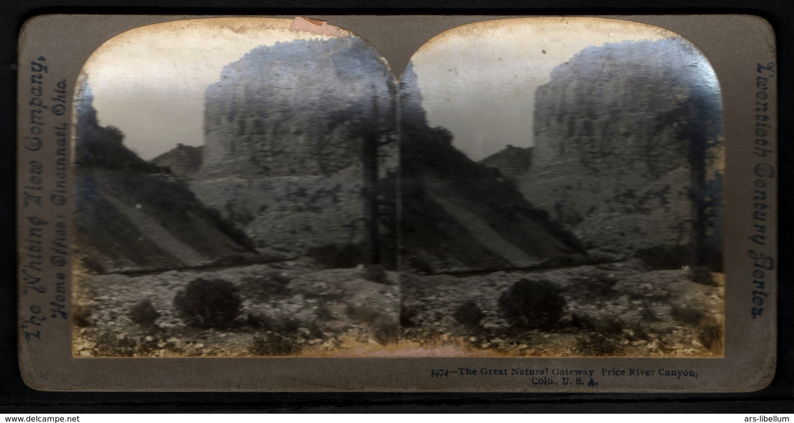 Stereoview Photographs / Stereoview Card / The Whiting View Company Ohio / U.S.A. / Price River Canyon - Stereoscoopen