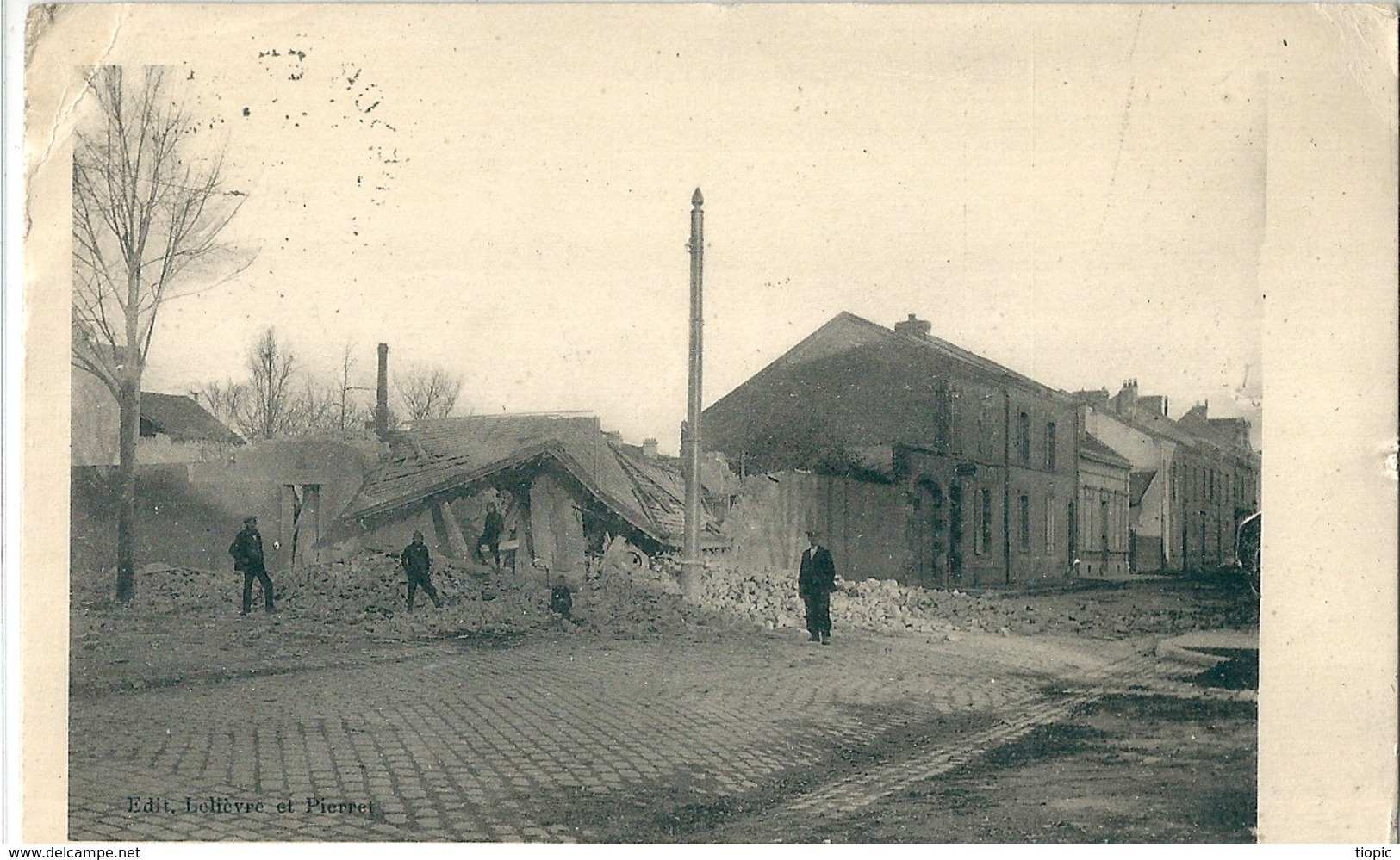 Bombardement De REIMS ( 1914 ) Par Les Allemands  -  Rue De Cernay Et Boulevard Pommery . - Reims