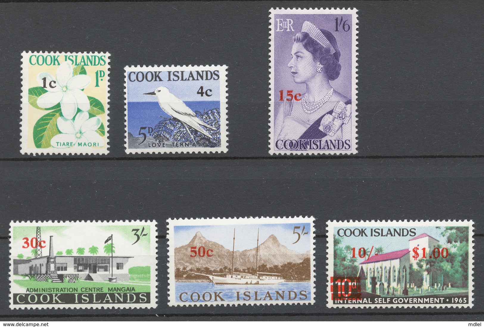 Cook Islands 1967 Mi# 135+ 139+ 144-47** DEFINITIVES - Cook