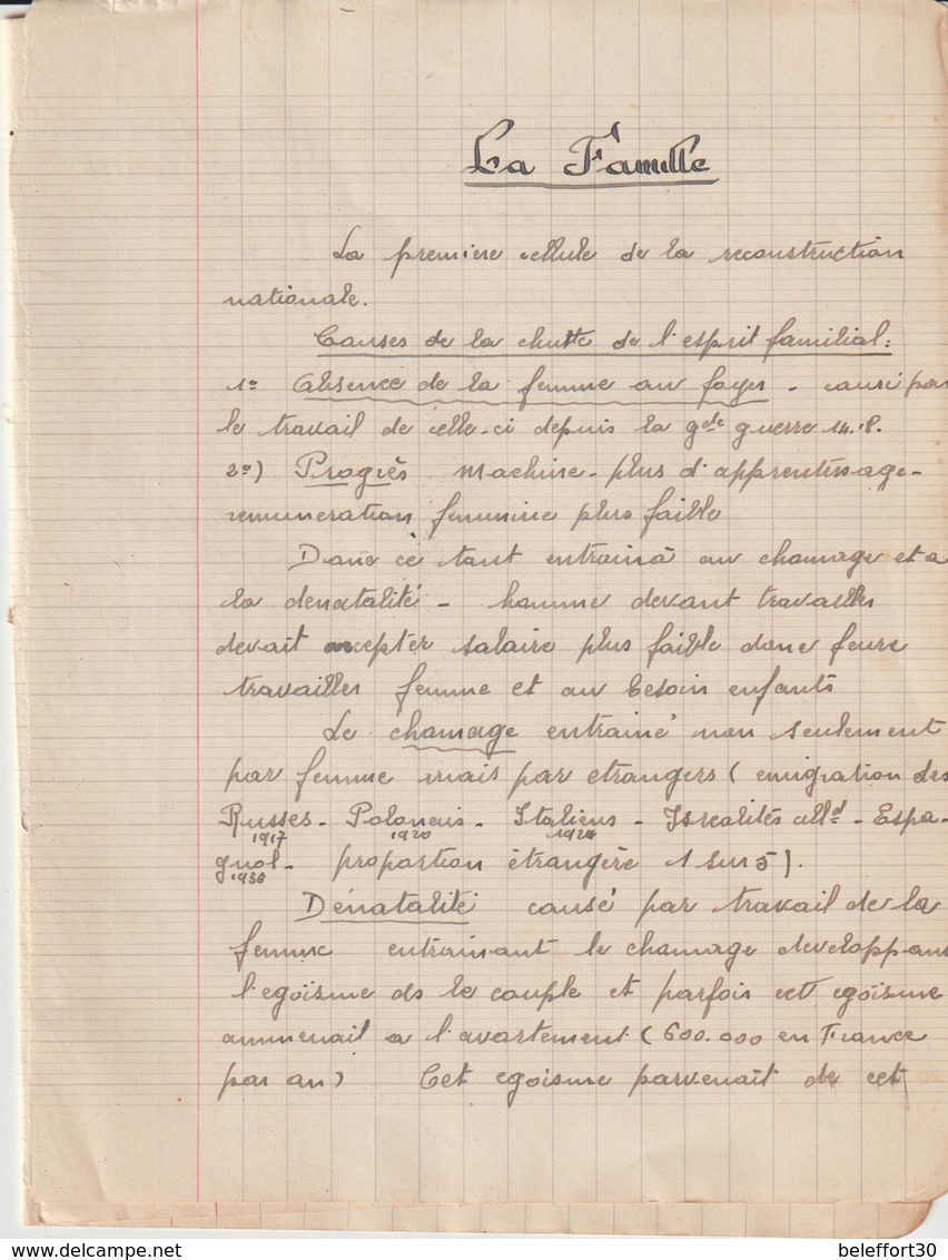 Etat Français, Chantiers De Jeunesse : Cours Pour Petits Gradés (14 Scans) - Historische Dokumente
