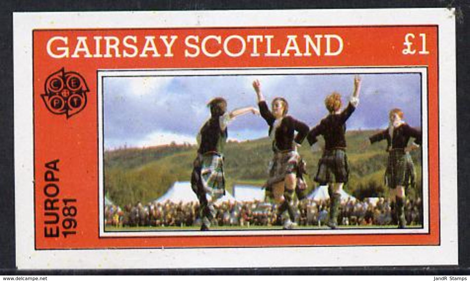 Gairsay 1981 EUROPA (Scottish Dancers) Imperf Souv Sheet (?1 Value) U/m DANCING SCOTS SCOTLAND - Local Issues