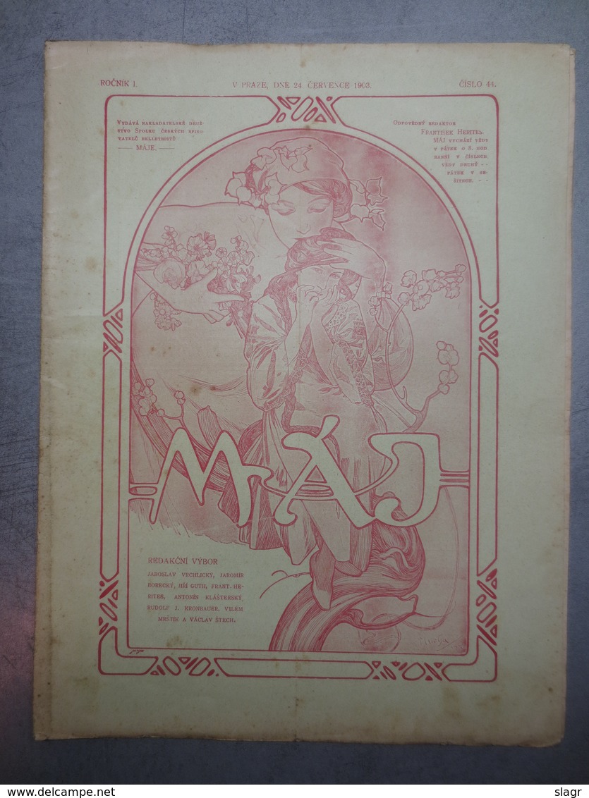 Alfons Mucha  - Maj Magazin 1903  - Very Nice - 32  X 24 Cm - Other & Unclassified