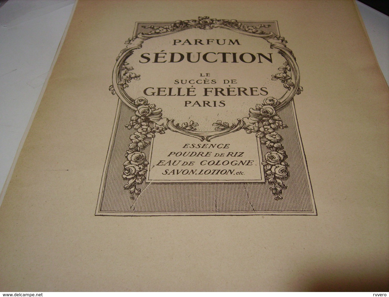 ANCIENNE PUBLICITE PARFUM SEDUCTION GELLE FRERES 1917 - Autres & Non Classés