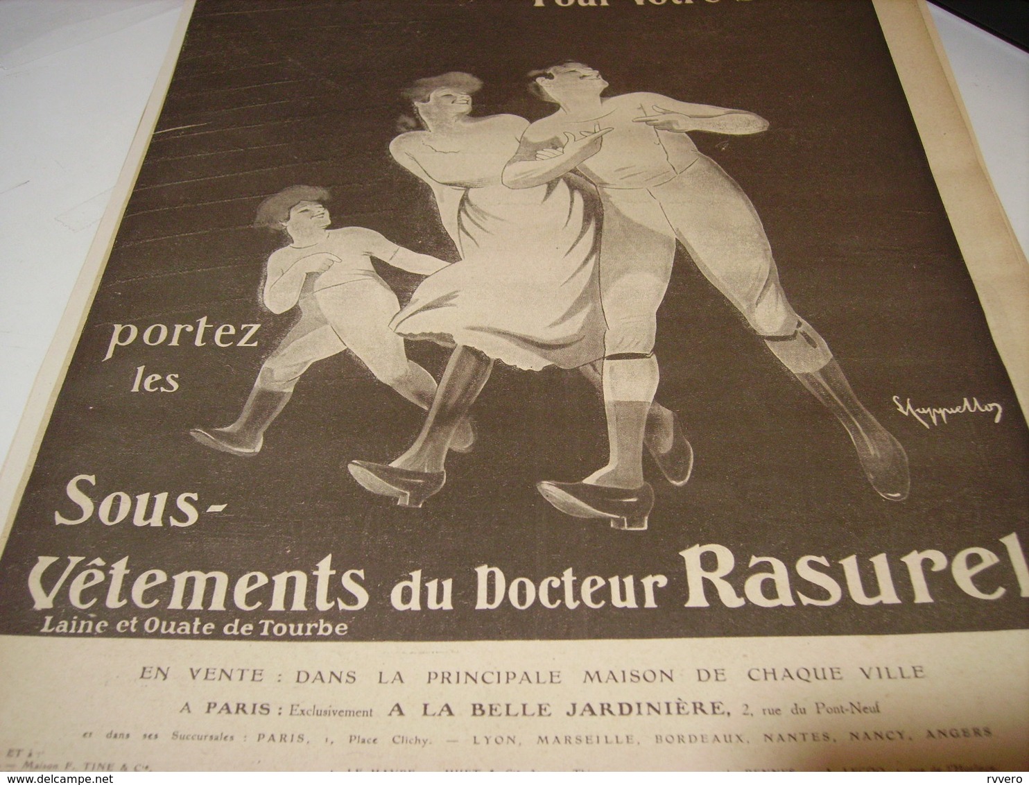 ANCIENNE PUBLICITE VOTRE SANTE  DU DOCTEUR RASUREL 1917 - Publicités