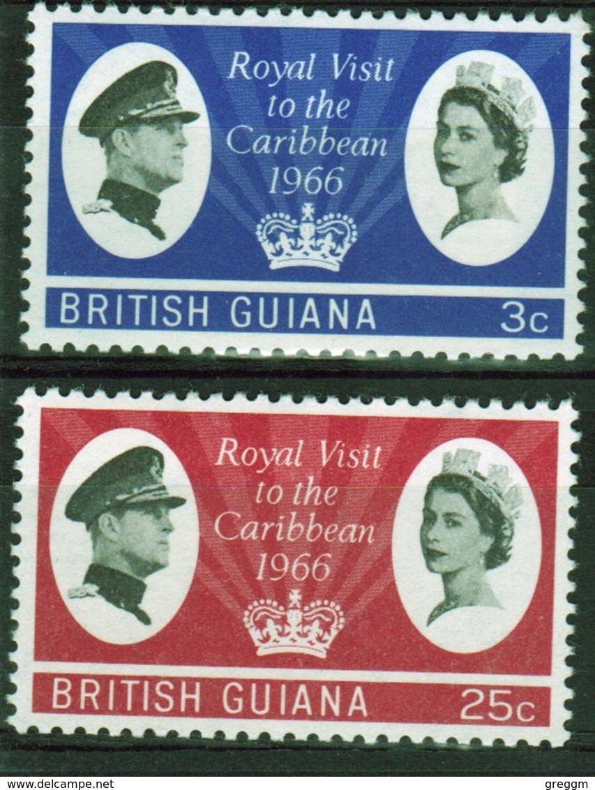 British Guiana 1966 Set Of Stamps To Celebrate Royal Visit. - British Guiana (...-1966)
