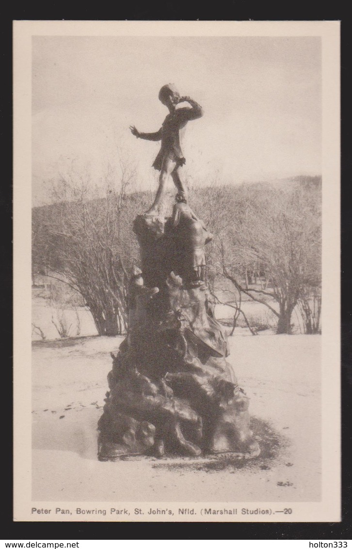 NEWFOUNDLAND - Peter Pan Statue Bowering Park - Marshall Studios - Unused - St. John's