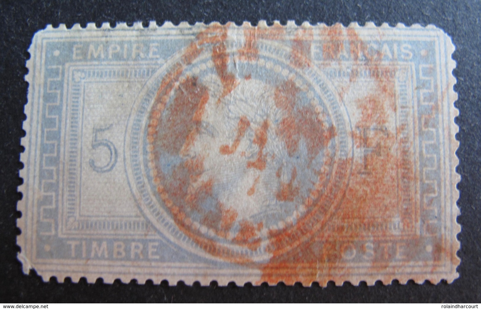 R1680/45 - NAPOLEON III Lauré N°33 - CàD ROUGE DES IMPRIMES - (Défectueux) - Cote : 2000,00 € - 1863-1870 Napoléon III Lauré