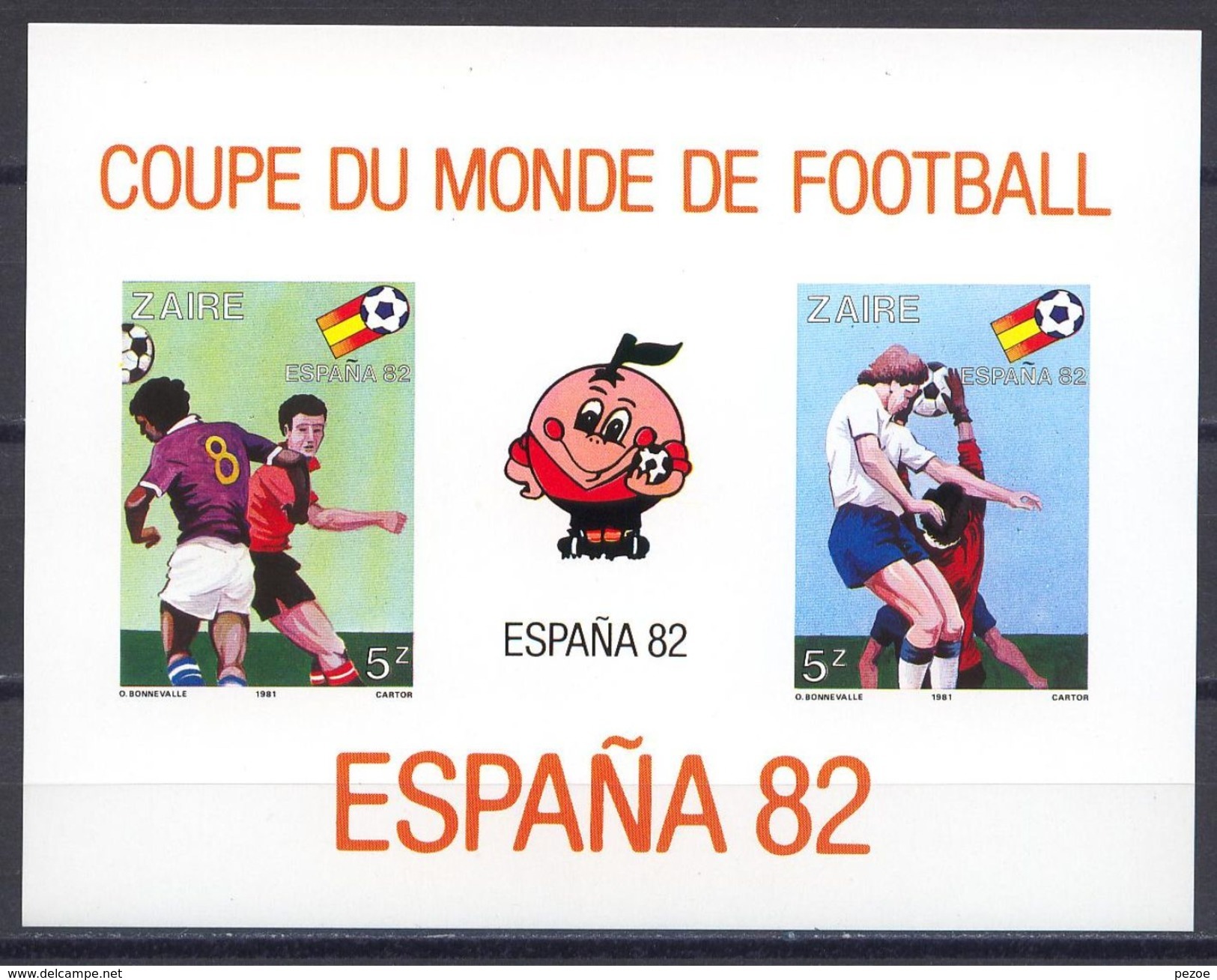 Football / Soccer / Fussball - WM 1982:  Zaire Bl **, Imperf. - 1982 – Espagne