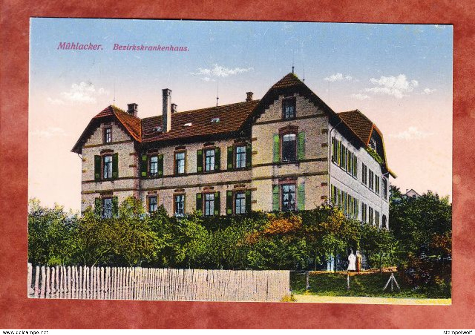 Muehlacker, Bezirkskrankenhaus, EF Adler, Nach Rottenburg 1924 (58403) - Mühlacker