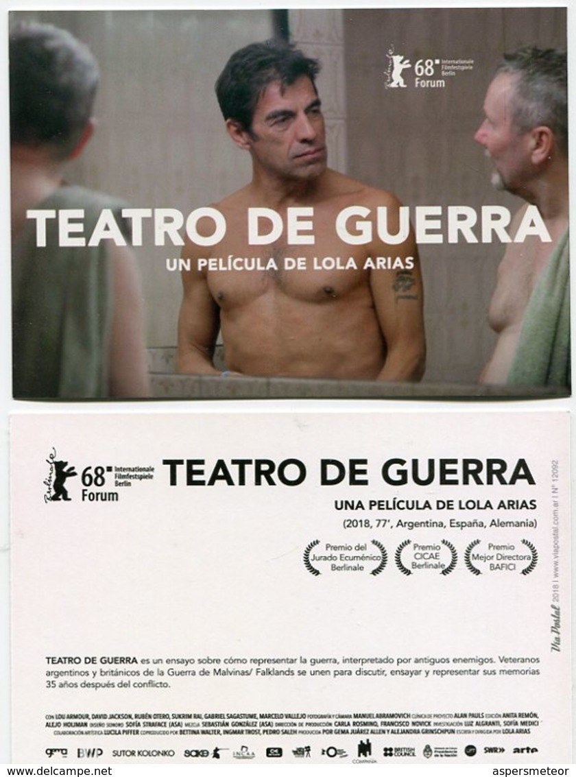 TEATRO DE GUERRA PELICULA LOLA ARIAS FILM VETERANOS GUERRA MALVINAS ARGENTINA VIA POSTAL MODERNA MODERN YEAR 2018 -LILHU - Posters Op Kaarten