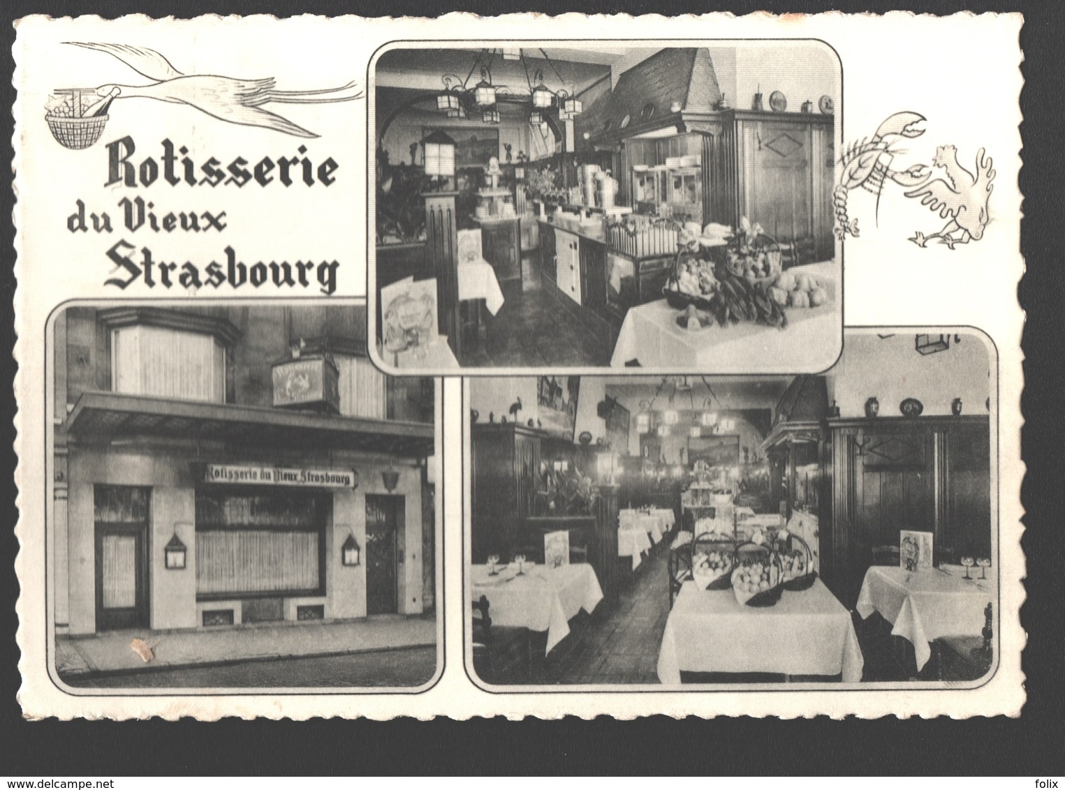 Brussel / Bruxelles - Rotisserie Du Vieux Strasbourg - 1961 - Cafés, Hôtels, Restaurants