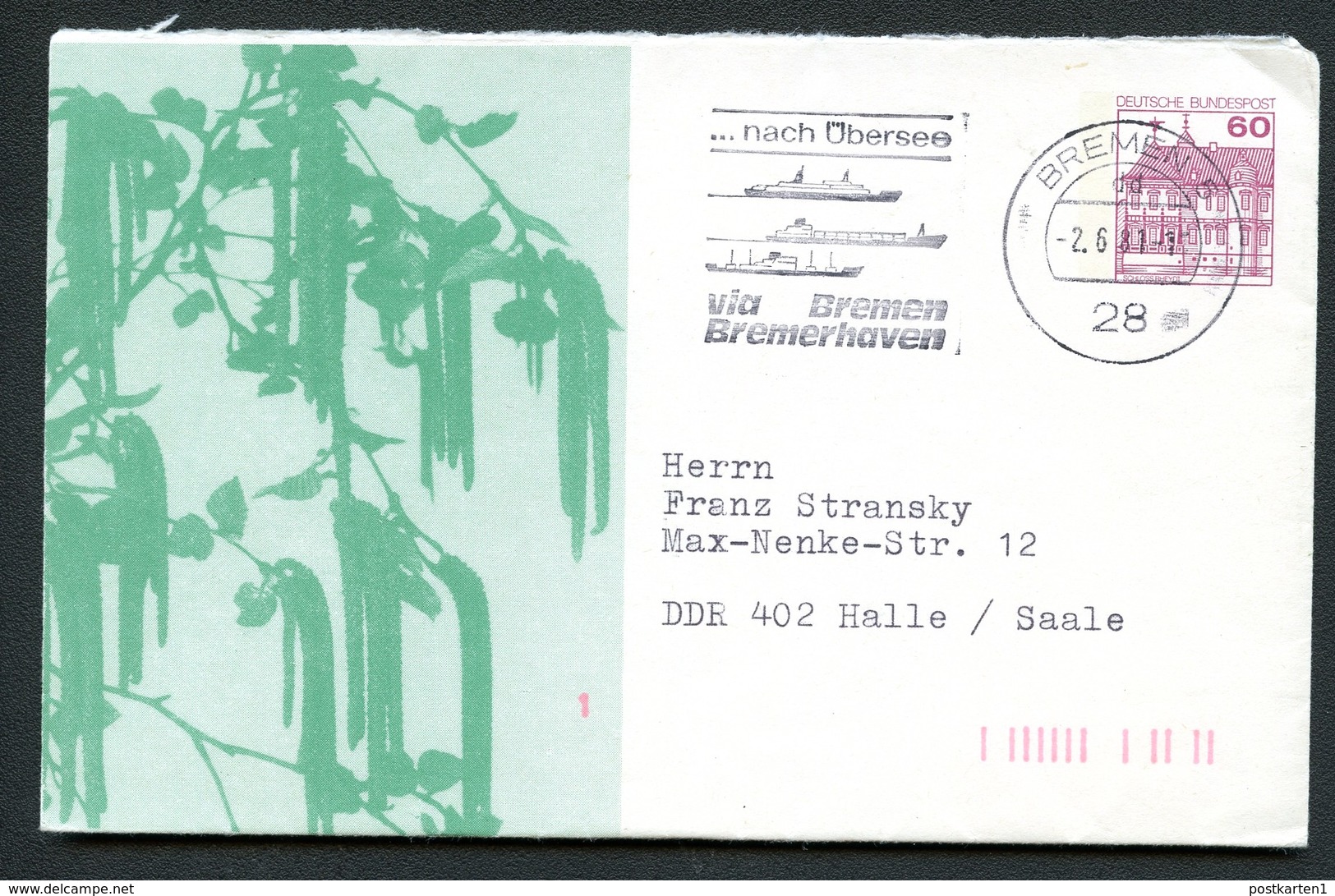 Bund PF17 A2/001  BIRKENZWEIGE Gebraucht Bremen 1981 - Enveloppes Privées - Oblitérées