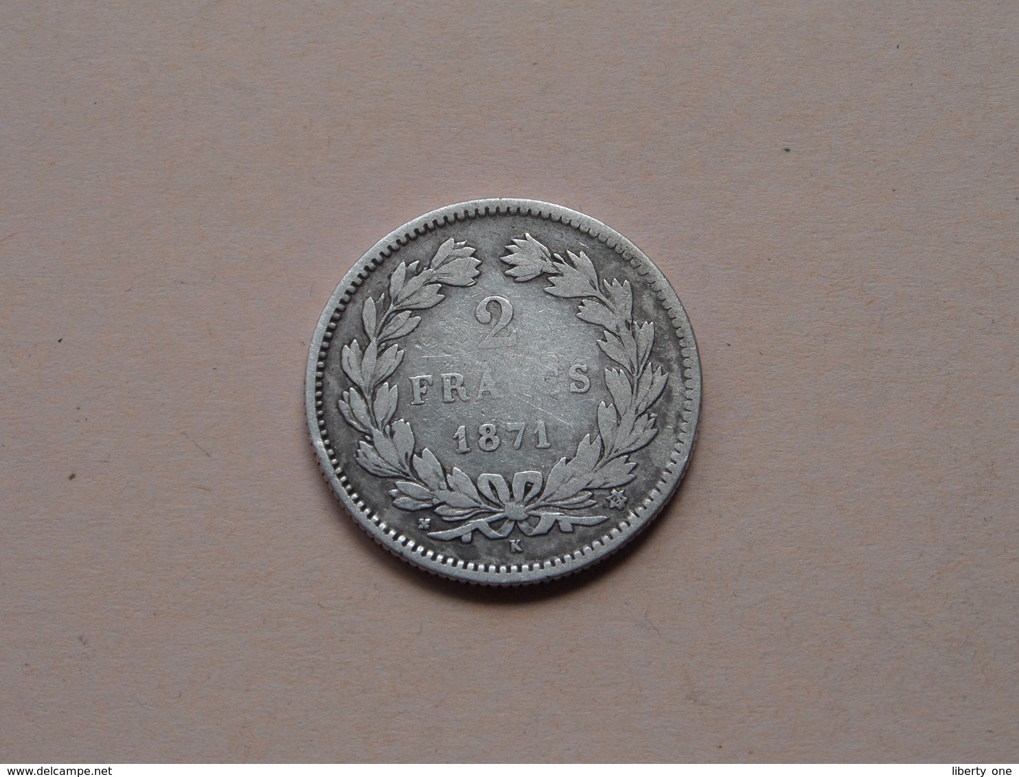 1871 K - 2 Francs / KM 816.2 ( Voir Photo Svp / Uncleaned Coin / For Grade, Please See Photo ) ! - Autres & Non Classés