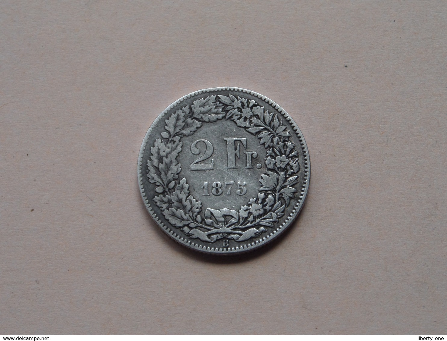 1875 B - 2 Francs / KM 21 ( Voir Photo Svp / Uncleaned Coin / For Grade, Please See Photo ) ! - Autres & Non Classés