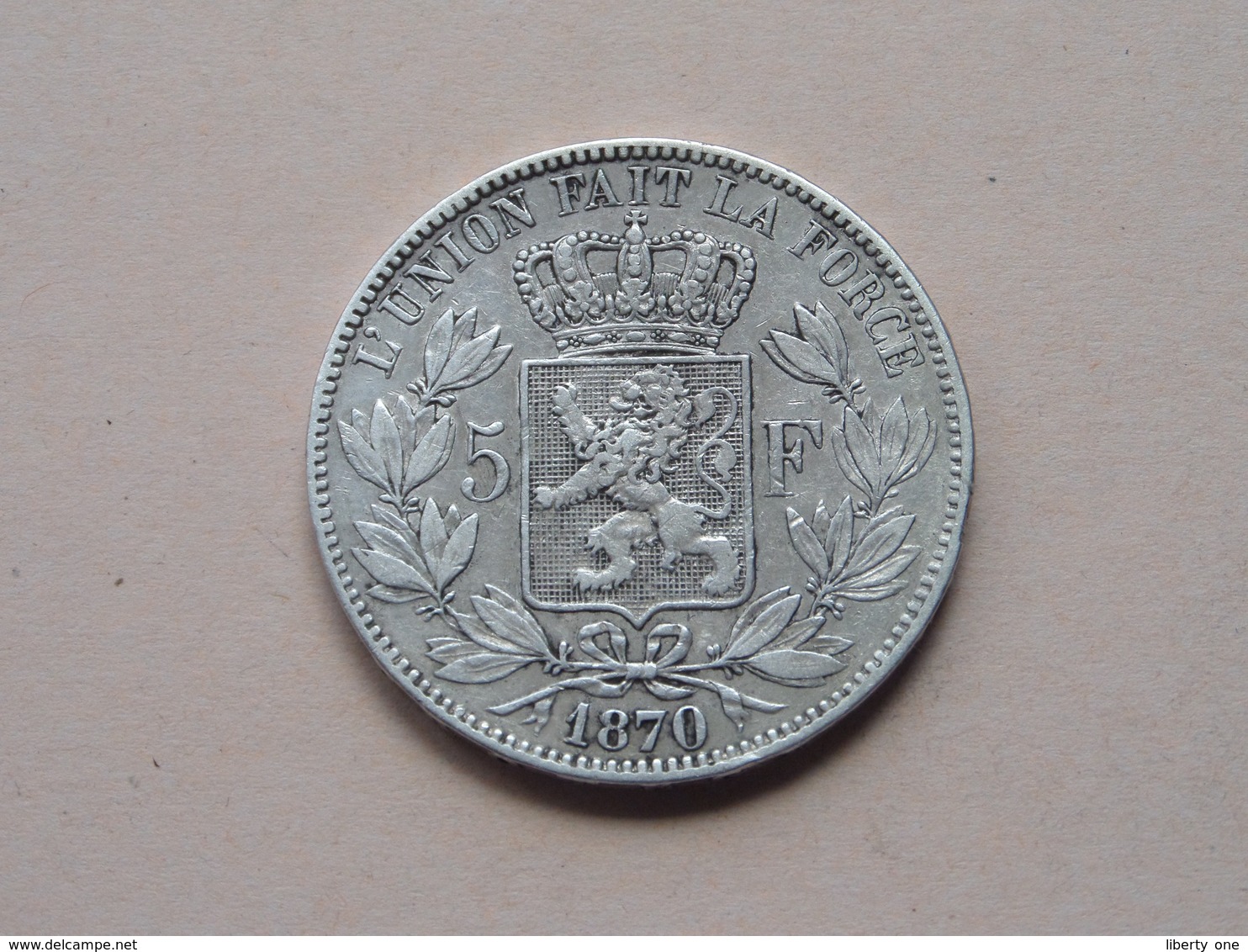 1870 - 5 Francs / KM 24 ( Voir Photo Svp / Uncleaned Coin / For Grade, Please See Photo ) ! - 5 Francs