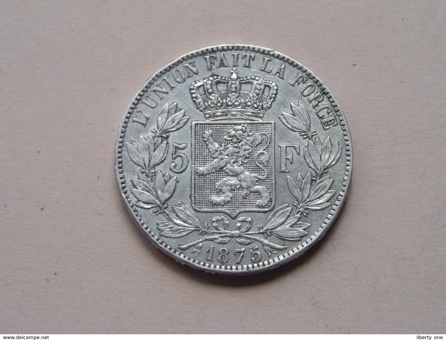 1875 - 5 Francs / KM 24 ( Voir Photo Svp / Uncleaned Coin / For Grade, Please See Photo ) ! - 5 Francs