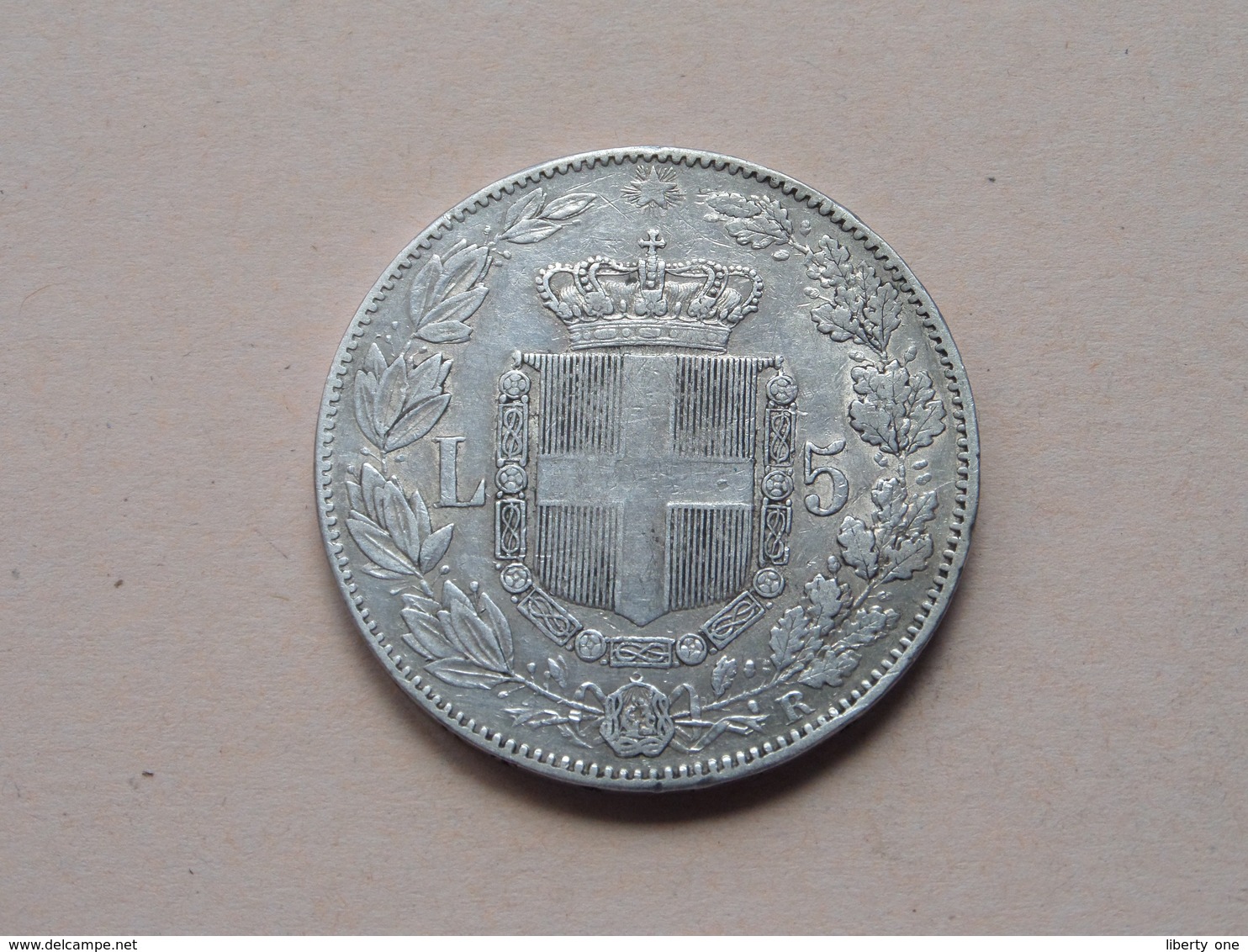 1879 R - 5 Lire / KM 20 ( Voir Photo Svp / Uncleaned Coin / For Grade, Please See Photo ) ! - 1861-1878 : Victor Emmanuel II