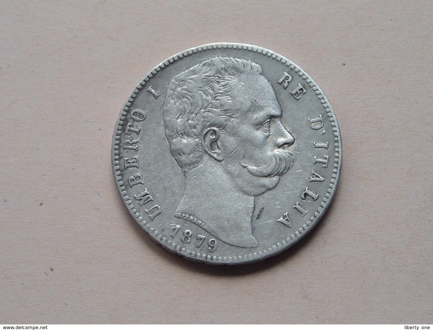 1879 R - 5 Lire / KM 20 ( Voir Photo Svp / Uncleaned Coin / For Grade, Please See Photo ) ! - 1861-1878 : Victor Emmanuel II