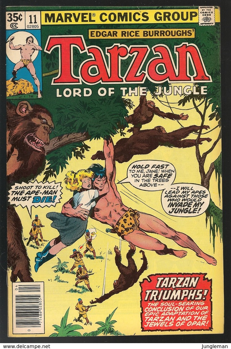 Tarzan # 11 - Marvel Comics - In English - April 1978 - John Buscema - TBE - Marvel