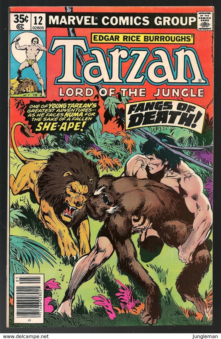 Tarzan # 12 - Marvel Comics - In English - May 1978 - John Buscema - TBE - Marvel