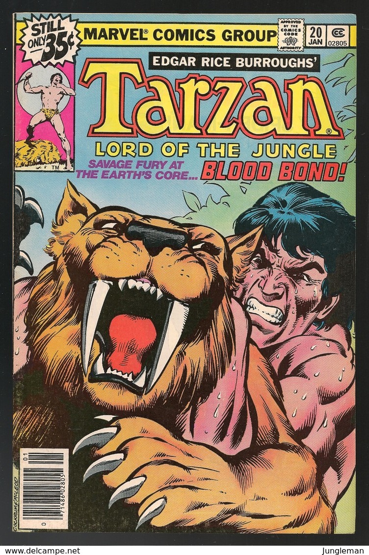 Tarzan # 20 - Marvel Comics - In English - January 1979 - Sal Buscema - TBE - Marvel