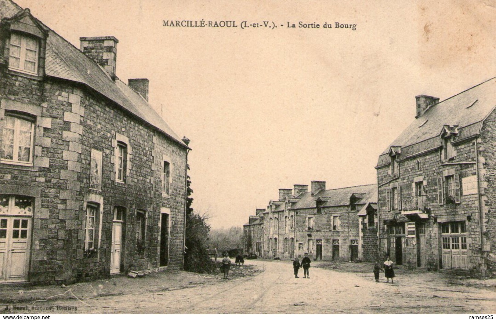 (75) CPA   Marcillé Raoul  Sortie Du Bourg  (Bon état) - Autres & Non Classés