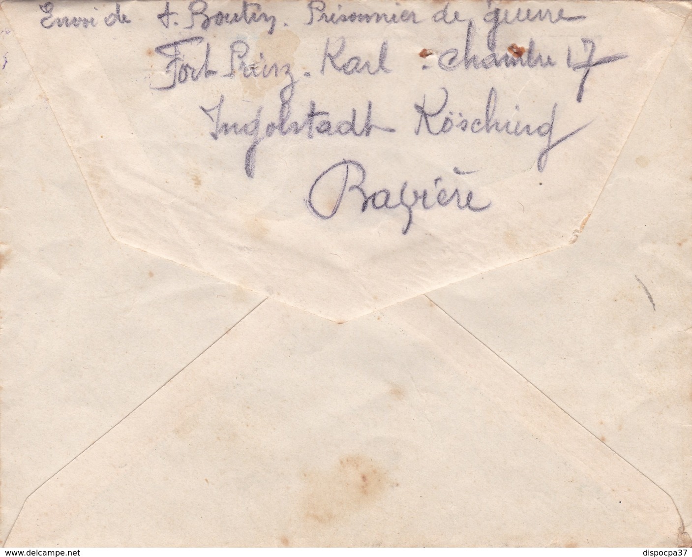 LETTRE PRISONNIERS DE GUERRE - CAMP DU FORT PRINTZ CARL à INGOLSTADT -BAVIERE - WW I