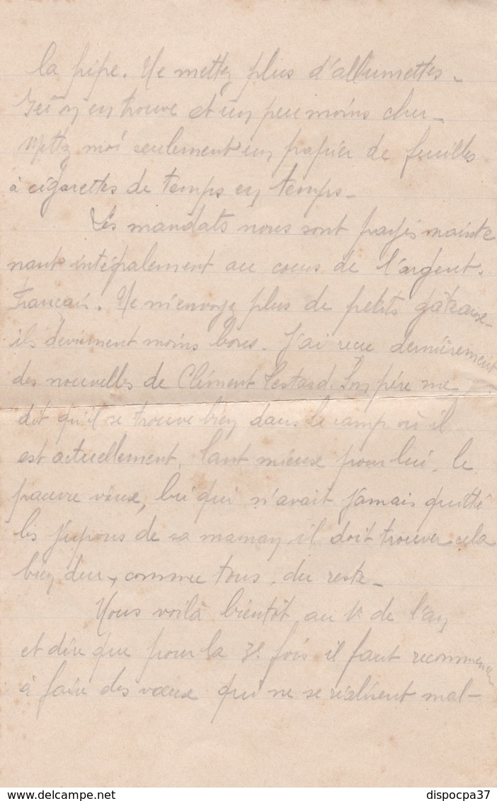 LETTRE PRISONNIERS DE GUERRE - CAMP DU FORT PRINTZ CARL à INGOLSTADT -BAVIERE - WW I