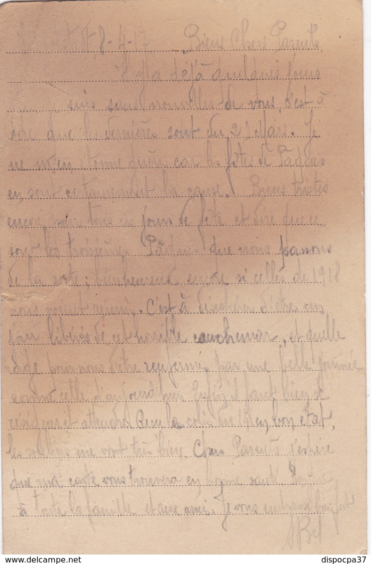 CARTE-LETTRE PRISONNIERS DE GUERRE - CAMP DU FORT PRINTZ CARL à INGOLSTADT -BAVIERE - WW I