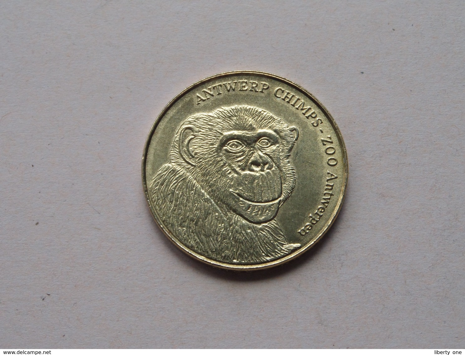 ZOO Antwerpen / Antwerp CHIMPS / Belgian Heritage 2011 - National Tokens B () België / Goudkleur ! - Monete Allungate (penny Souvenirs)