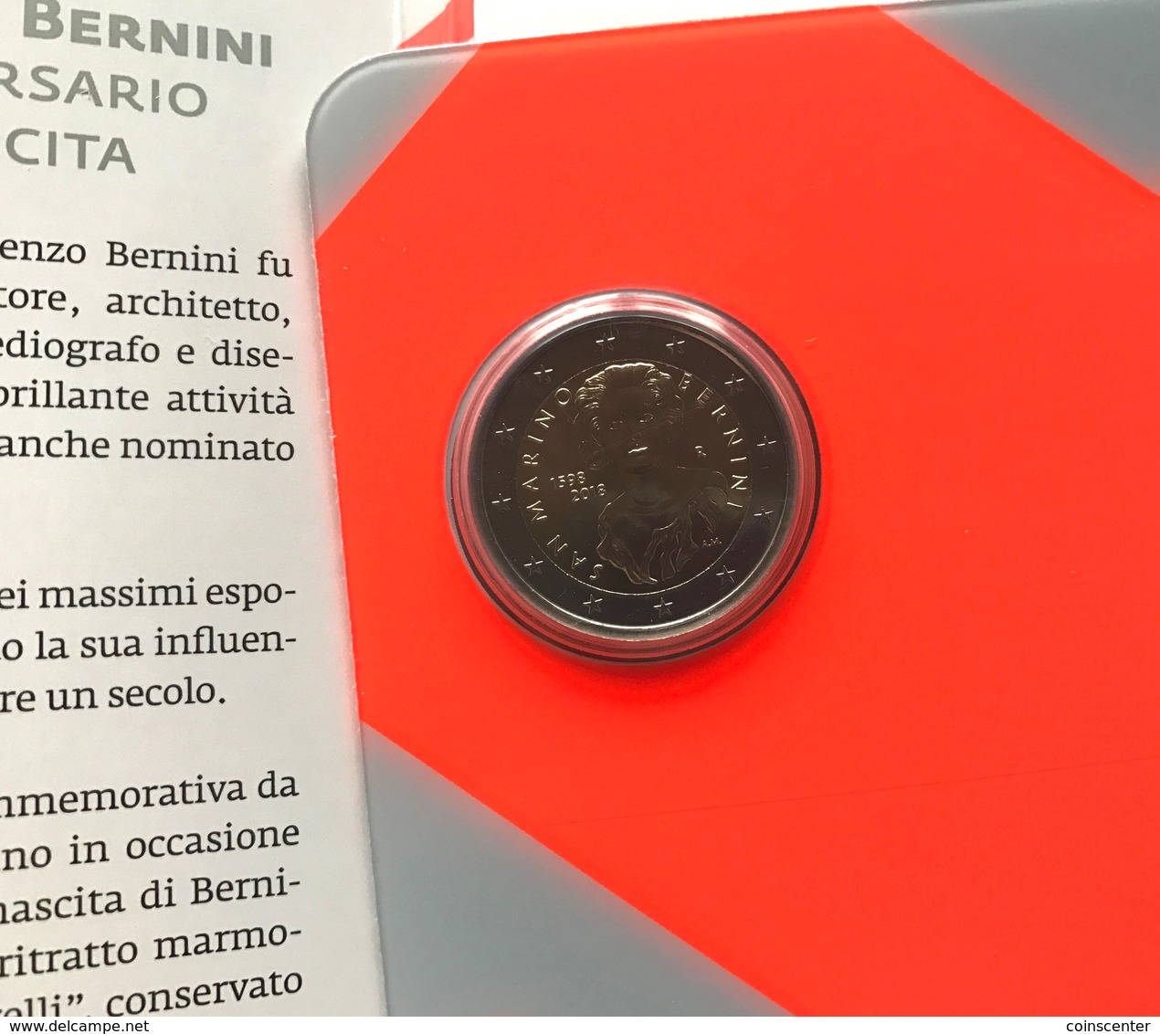 San Marino 2 Euro 2018 "Gian Lorenzo Bernini" BiMetallic UNC - San Marino