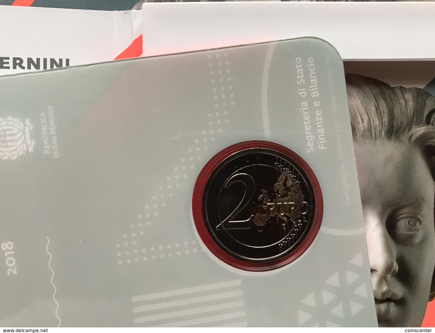 San Marino 2 Euro 2018 "Gian Lorenzo Bernini" BiMetallic UNC - San Marino