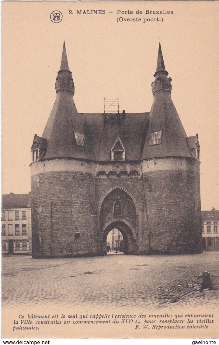 E598 MALINES - PORTE DE BRUXELLES - OVERSTE POORT. - Machelen