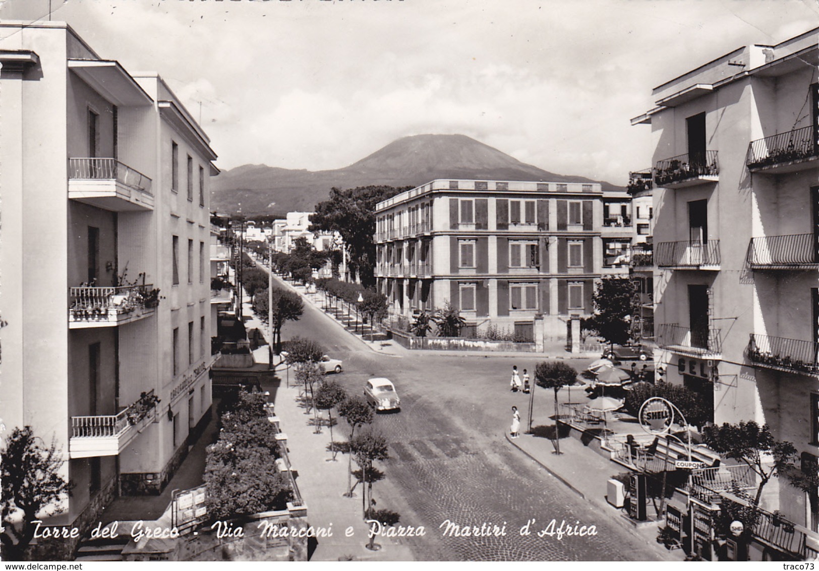 TORRE DEL GRECO /  Via Marconi E Piazza Martiri D'Africa _  Viaggiata - Torre Del Greco