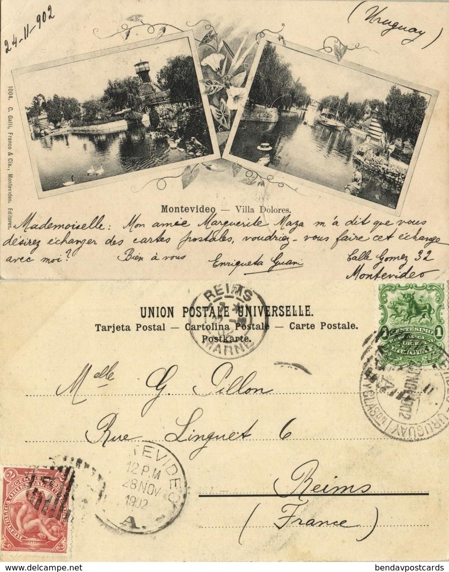 Uruguay, MONTEVIDEO, Villa Dolares (1902) Postcard - Uruguay