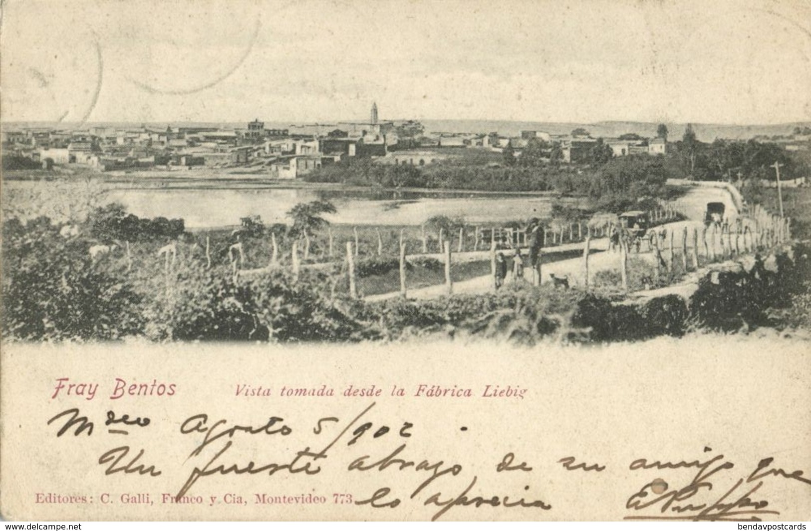 Uruguay, FRAY BENTOS, Vista Tomada Desde La Fábrica Liebig (1902) Postcard - Uruguay