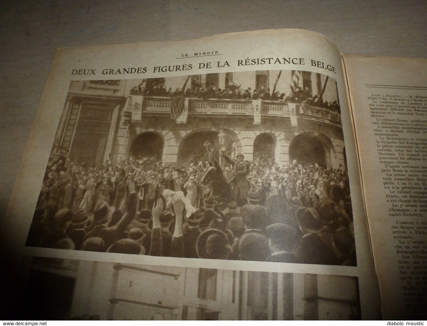 1918 LE MIROIR: Deux Grandes Figures De La Résistance Belge; Etc - Francese