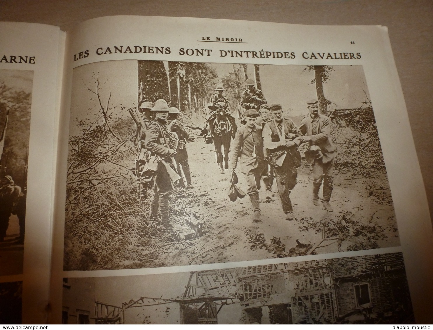 1918 LE MIROIR:Lassigny;Hartmannswillerkopf;Montdidier;Canadiens;Inondations Flandre;Tombe Du Lieutenant Roosevelt;etc - Francese